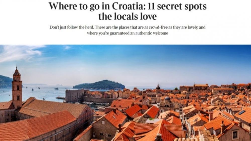 The Times publishes 11 secret Croatian spots to visit and Dubrovnik features